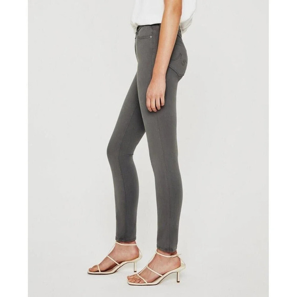 AG Adriana Goldschmied Gray Prima Mid-Rise Skinny Jean Womens 27R Cigarette Pant - Picture 2 of 16